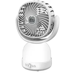 Ventilateur Haut parleur Électrique Du Bureau ZQS F802 5W Blanc