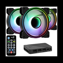 Ventilateurs RGB Aerocool Mirage 12 Pro - Kit 3x + Hub H66F & Télécommande