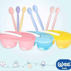 Wee Baby Bol et cuillère en silicone avec 2 réservoirs fille