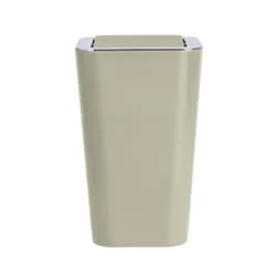 WENKO Poubelle à couvercle oscillant Candy Taupe 6 l