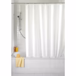 WENKO Rideau de douche Blanc Uni lavable 120 x 200 cm - Vue supplémentaire 2