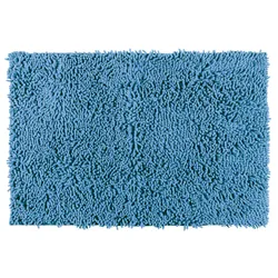 WENKO Tapis de bain Chenille Bleu Océan 50 x 80 cm