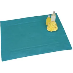 WENKO Tapis de bain en tissus éponge Paradise Pétrole 50 x 70 cm