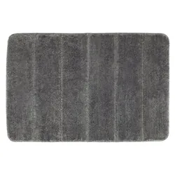 WENKO Tapis de bain Steps gris souris 60 x 90 cm microfibre