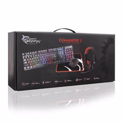 White Shark GC-4104 COMANCHE 3 clavier Souris incluse USB Noir - Vue supplémentaire 9