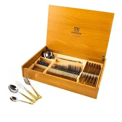 Winox coffret de 49 pièces - couvert de table AMBRE GOLD -INOX 18/10