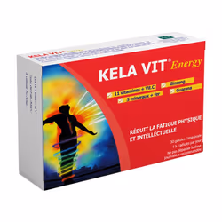 KELA VIT Energy est un multivitamine, qui contient 11 vitamines et 5 minéraux. Le ginseng, apporte de la vigueur, renforce la ...