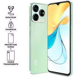 Smartphone ZTE V50 - Ecran : 6.6", Full HD, 2408x1080 Pixel - Processeur: Octa-core, Unisoc T606 - Système d’exploitation : A ...