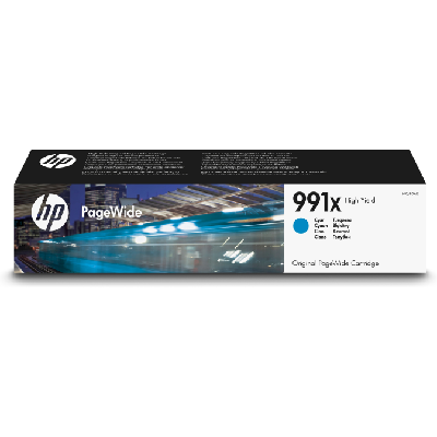 HP Cartouche d’encre cyan PageWide 991X grande capacité authentique