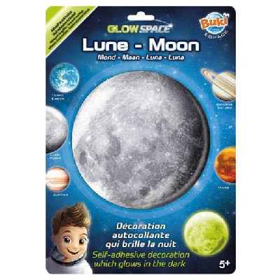 Buki Lune - Moon étiquette auto-collante Cercle Gris