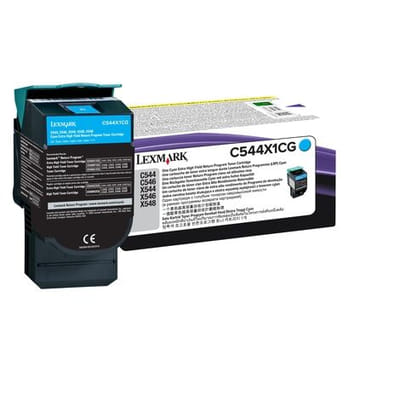 Lexmark Cartouche LRP Cyan C544, X544 4000 pages (C544X1CG), Vue principale