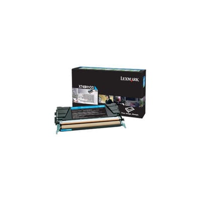 Lexmark X748H1CG Cartouche de tonerOriginal Cyan, Vue principale