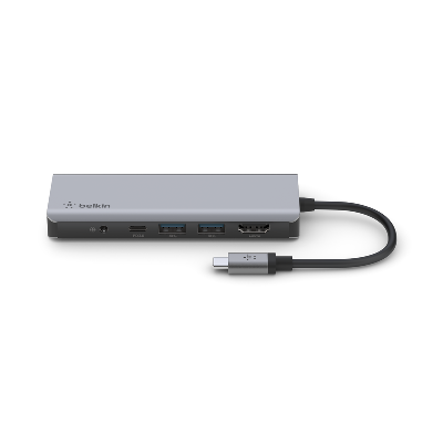 Belkin AVC009btSGY USB 3.2 Gen 1 (3.1 Gen 1) Type-C 5000 Mbit/s Argent