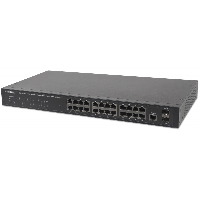 Intellinet 560559 commutateur réseau Géré Gigabit Ethernet (10/100/1000) Connexion Ethernet, supportant l'alimentation via ce port (PoE) Noir