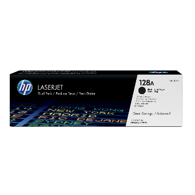 HP 128A pack de 2 toners LaserJet noir authentiques