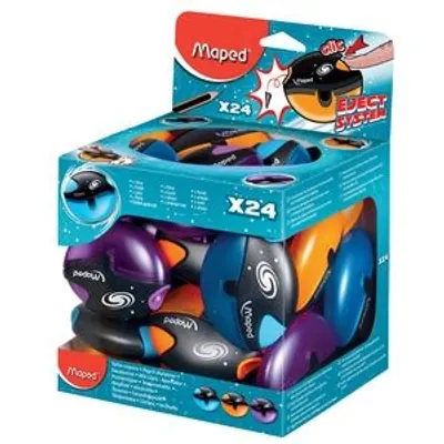 Set De 3 Taille-crayons Maped Boogy 1 Trou - Couleurs Assorties - Compact Pour Trousse, Design Moderne - Lot Unique