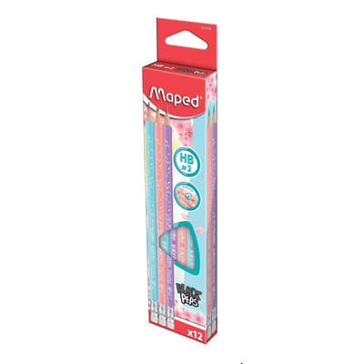 Crayon Maped Black'sPeps pastel HB embout gomme boîte display 72 piè, Vue principale