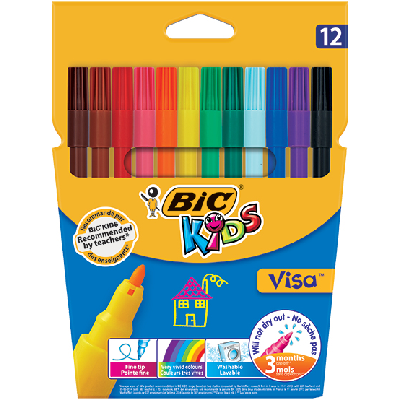Feutres Coloriage Bic Kids VISA 18 (3270220002765)