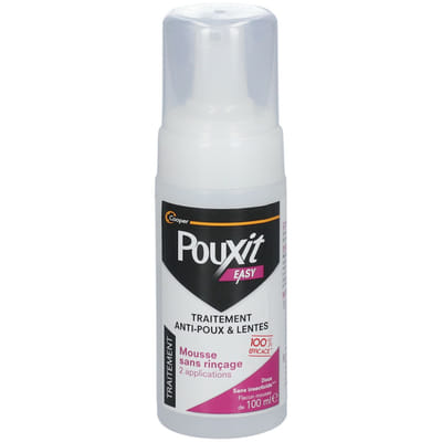 Pouxit Easy Anti-Poux et Lentes Mousse Sans Rinçage Sans Insecticide 100 ml, Vue principale