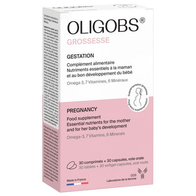 Laboratoire CCD Oligobs Grossesse 30 Comprimés + 30 Capsules, Vue principale