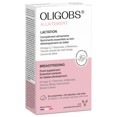 Laboratoire CCD Oligobs Allaitement 30 Comprimés + 30 Capsules, Vue principale