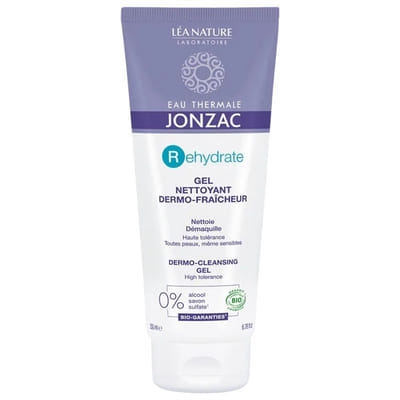 Jonzac Rehydrate Gel Nettoyant Dermo-Fraîcheur Bio 200ml, Vue principale