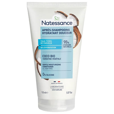 Natessance Après-Shampoing Extra-Doux Coco et Kératine Végétale 150 ml, Vue principale