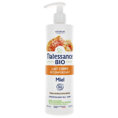 Natessance Lait Corps Réconfortant Miel Bio 400 ml, Vue principale