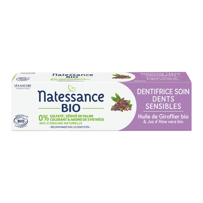 NATESSANCE BIO DENTIFRICE DENTS SENSIBLES 75ML, Vue principale