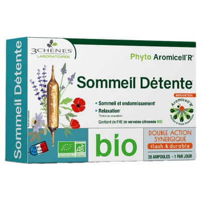 Les 3 Chênes Phyto Aromicell'R Sommeil Détente Bio 20 Ampoules, Vue principale