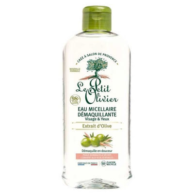 Le Petit Olivier Eau Micellaire Démaquillante Extrait d'Olive 400 ml, Vue principale