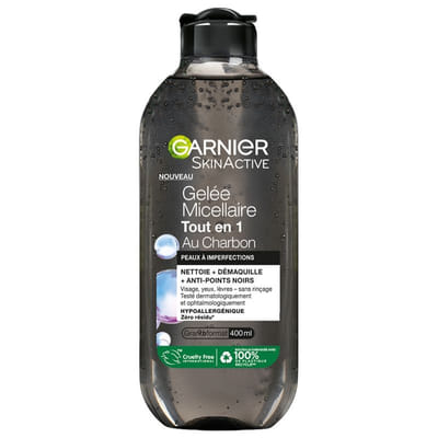 Garnier SkinActive Gelée Micellaire Tout en 1 au Charbon 400 ml, Vue principale