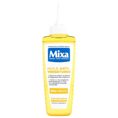 Mixa Expert Peau Sensible Huile Anti-Vergetures 100 ml, Vue principale