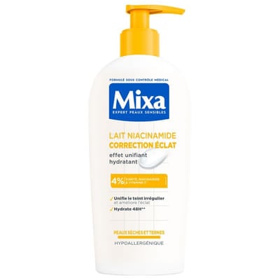 Mixa Lait Niacinamide Correction Éclat 250 ml, Vue principale