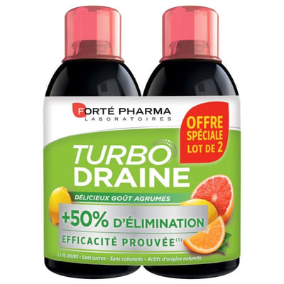 Forté Pharma TurboDraine Minceur Lot de 2 x 500 ml - Goût: Agrumes, Vue principale