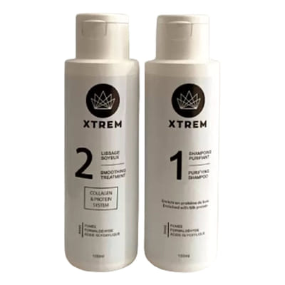 Xtrem Mini Kit Shampoing Purifiant 100ml + Lissage Soyeux 100ml, Vue principale
