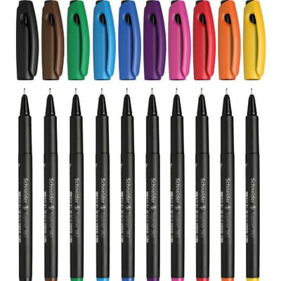 Schneider Schreibgeräte Topliner 967 stylo fin Moyen Multicolore 10 pièce(s), Vue principale