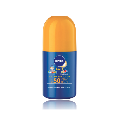 NIVEA KIDS CARING ROLL ON SUNSCREEN LOTION SPF 50 Lotion d’écran solaire Corps Adultes