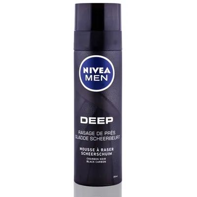 Mousse à Raser Nivea Men Deep - 200 Ml - Soin Précision Peau Protégée - Neuf