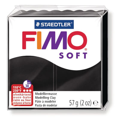 GRAINE CREATIVE Fimo Soft 57G Noir, Vue principale