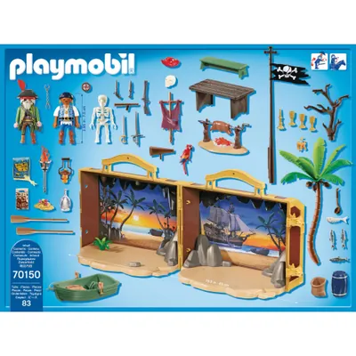 PLAYMOBIL Forziere Blu Del Tesoro - Grande Barca Pirata 4290 (A2273) - Usato
