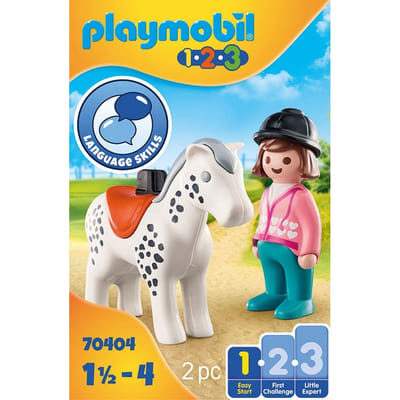 Playmobil Cavalière Et Cheval Avec Monitrice – Sauts D’obstacles – Dès 4 Ans