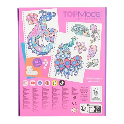 Depesche TOPModel Dress Me Up Livre de 20 pages de modèles pré-imprimés à bricoler avec 7 feuilles d'autocollants, papier, multicolore, taille unique Depesche TOPModel Dress Me Up Livre de 20 pages de modèles pré-imprimés à bricoler avec 7 feuilles d'autocollants, papier, multicolore, taille unique