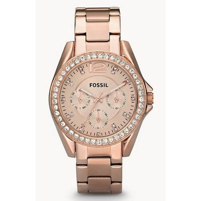 Fossil Riley Montre bracelet Mâle Quartz Or rose, Vue principale