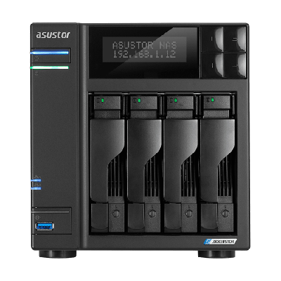 Asustor AS6604T serveur de stockage NAS Ethernet/LAN Noir J4125