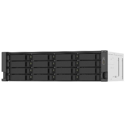 QNAP TS-1673AU-RP-16G serveur de stockage NAS Rack (3 U) Ethernet/LAN Noir, Gris V1500B (TS-1673AU-RP-16G)