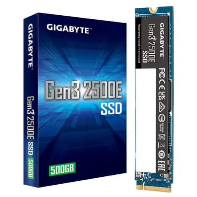 Gigabyte Gen3 2500E SSD 500GB M.2 500 Go PCI Express 3.0 NVMe, Vue principale