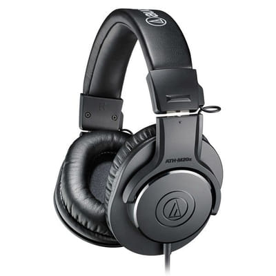 Audio-Technica ATH-M20X écouteur/casque Écouteurs Avec fil Arceau Musique Noir, Vue principale