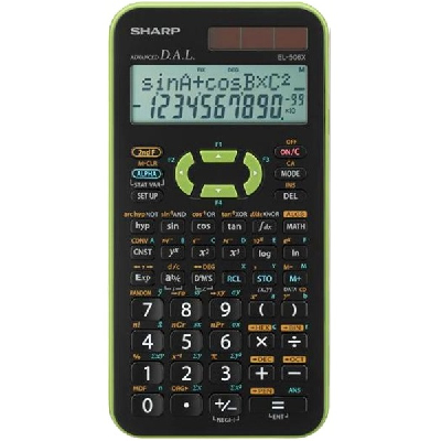 Sharp EL506XGR - VERDE calculatrice Poche Calculatrice scientifique Noir, Vert