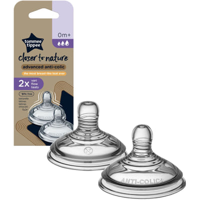 Tommee Tippee Closer To Nature Advanced Anti-colic Teat Variable Flow 0m+ 2 pcs, Vue principale